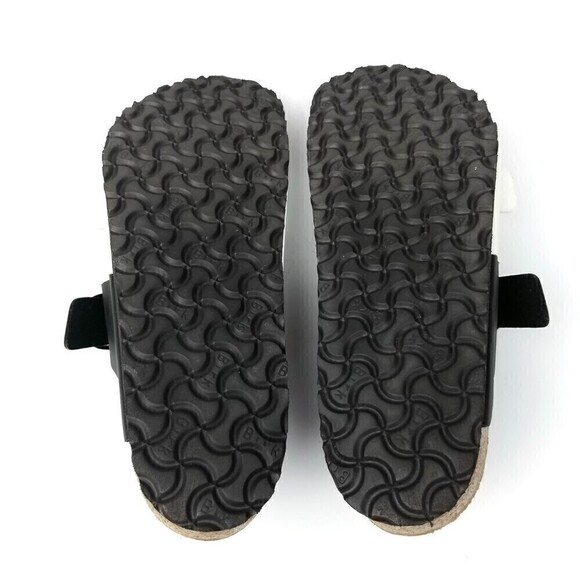 NEW Birkenstock Arizona Two Strap Color Block Buckle Sandals Black White Mens 11